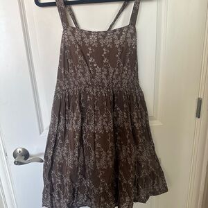 ModCloth brown eyelet dress